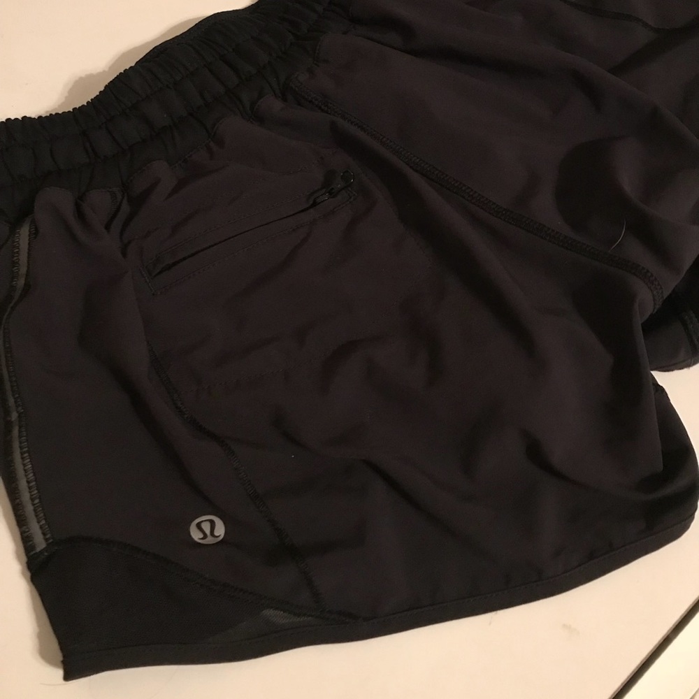 Black tall Lululemon shorts